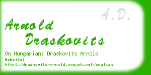 arnold draskovits business card